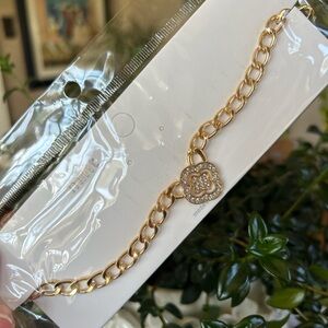 Gold Tone Adjustable Choker Necklace